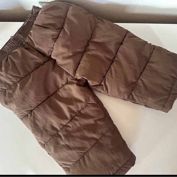 Zara Waterproof Brown Puffer Pants 1.5yrs - Picture 2 of 2